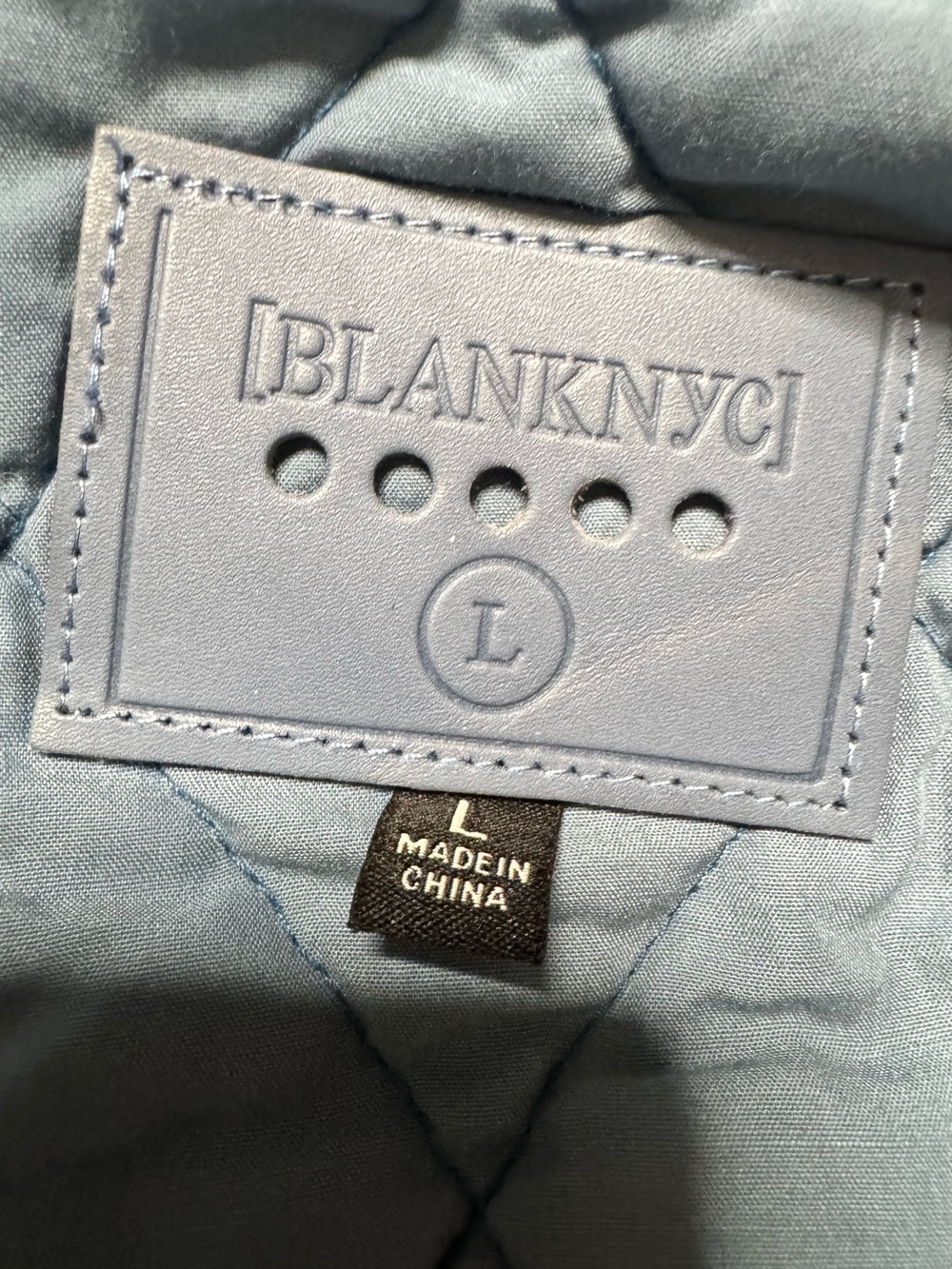 BlankNYC Chambray Denim Cotton Quilted Jacket Snap Cottagecore Boho Blank NYC - Picture 6 of 9